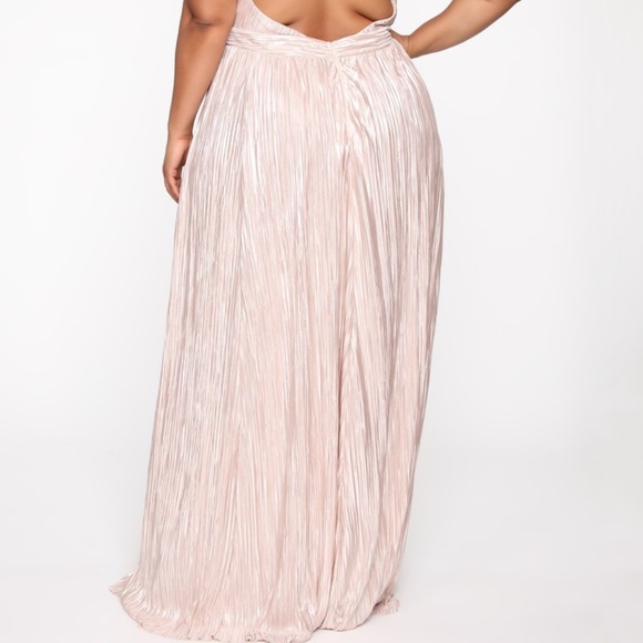 Pleated Maxi Dress - Champagne fashion nova - Picture 6 of 6